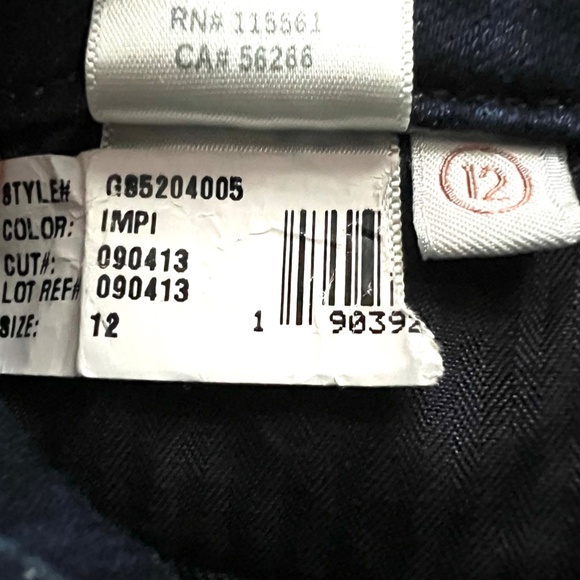 Jen 7 By 7 For All Mankind Blue Denim Zippered Pocketed Rolled-cuff High Size 12 - Picture 10 of 10